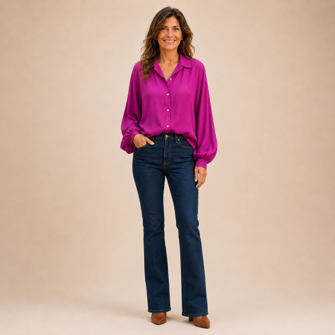 Adorina - letfaldende bluse