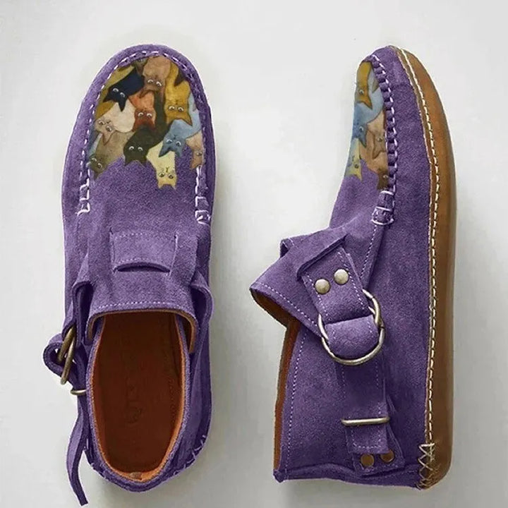 Cara - Komfortable loafers med spændedetalje