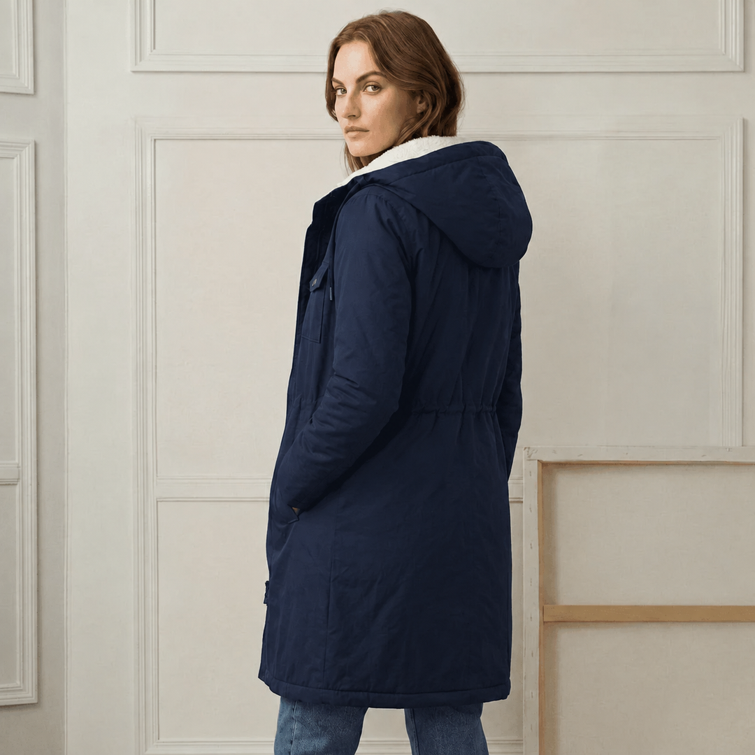 Clarice - Vandafvisende hættejakke i lang model