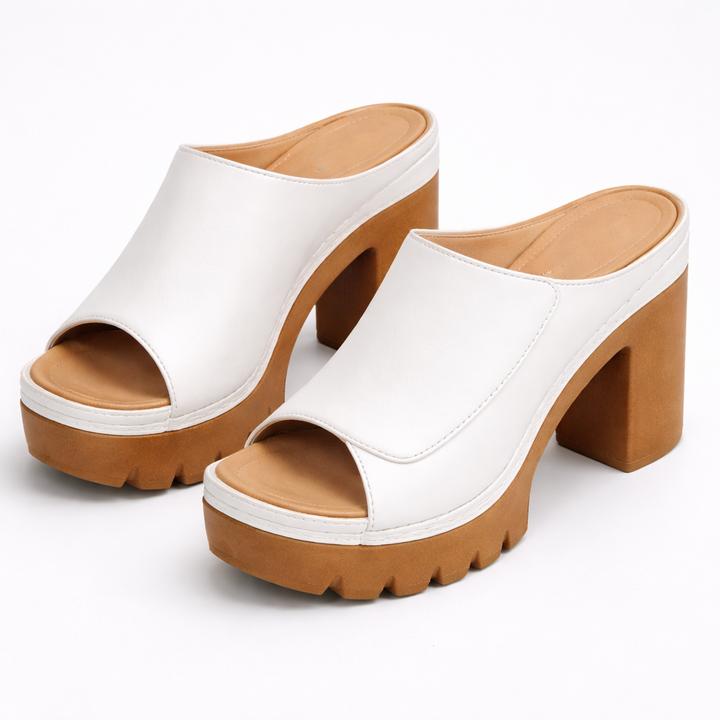 Melisande - polerede plateaupumps