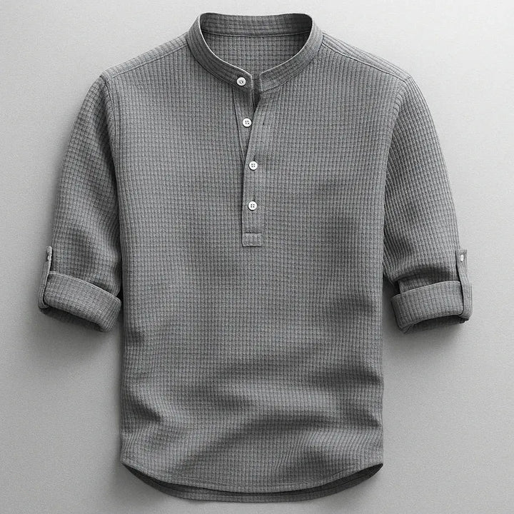 Jarvis - tekstureret henley-skjorte
