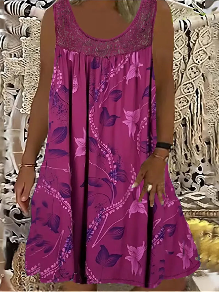 Ariadne - Elegant blomstret shiftkjole