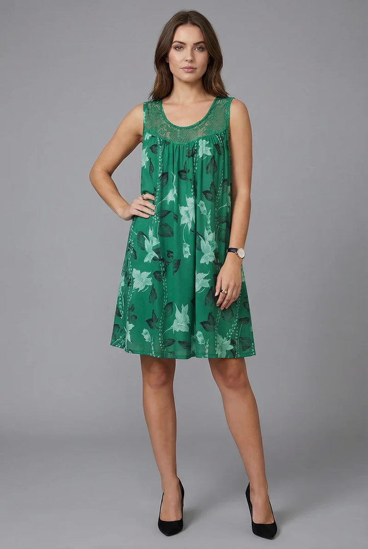 Ariadne - Elegant blomstret shiftkjole