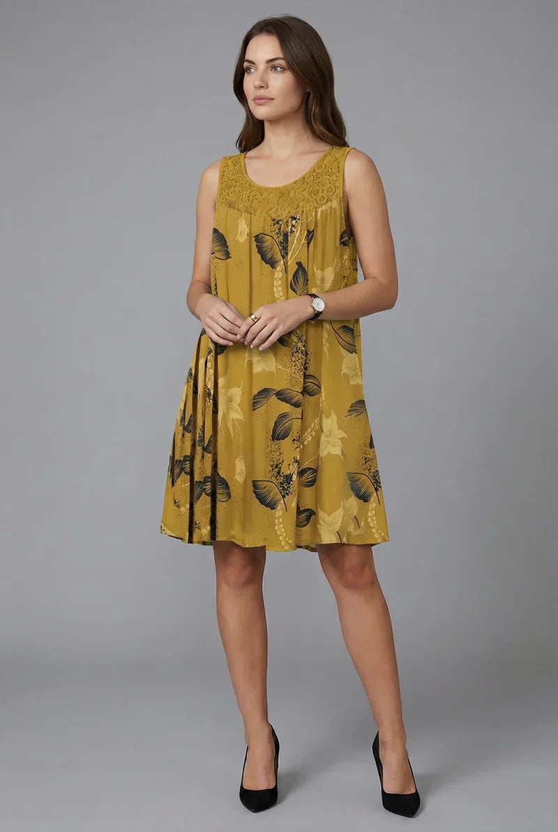 Ariadne - Elegant blomstret shiftkjole