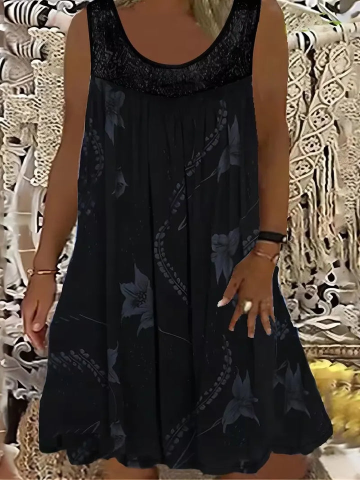 Ariadne - Elegant blomstret shiftkjole