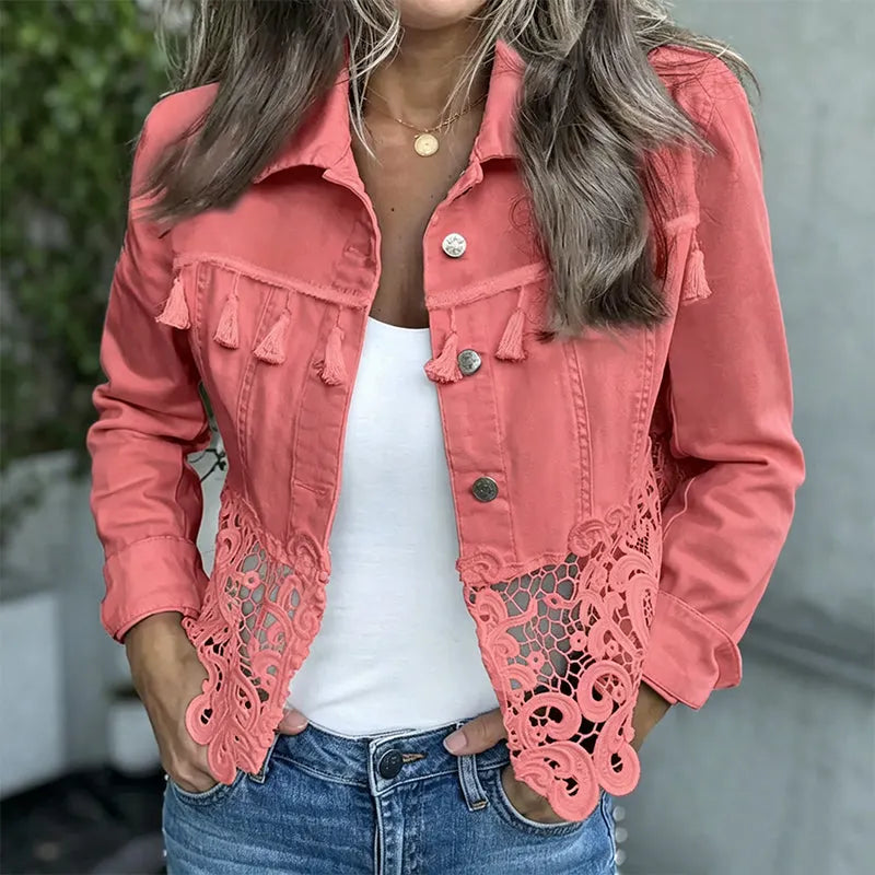 Anselia - Blazer med blondekant