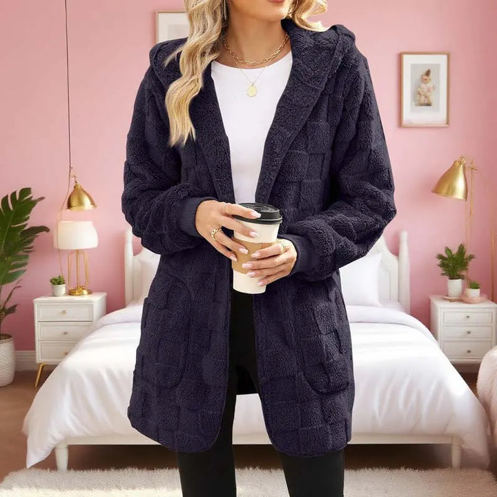 Zinnabelle - Plysset cardigan med hætte