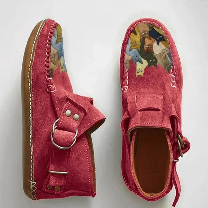 Cara - Komfortable loafers med spændedetalje
