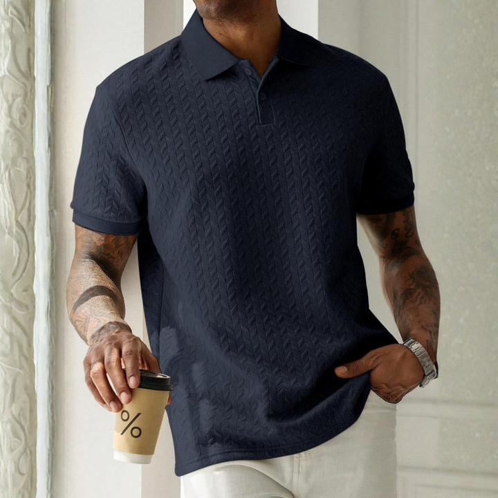 Halver - Tekstureret poloshirt