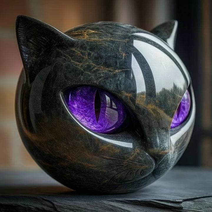 Bellanora - Skulpturelt kattehoved-ornament
