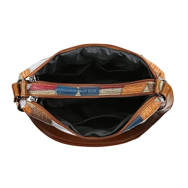 Lauranique - Blød patchwork crossbody-taske