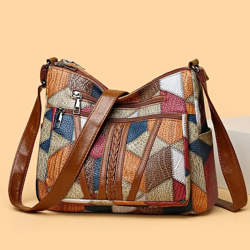 Lauranique - Blød patchwork crossbody-taske