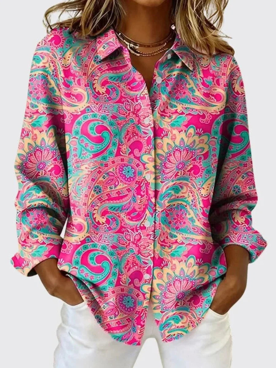 Gillian - Eksklusiv paisley-bluse