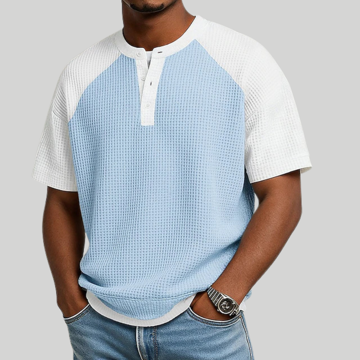 Arbor - Tekstureret vaffelstrikket poloshirt