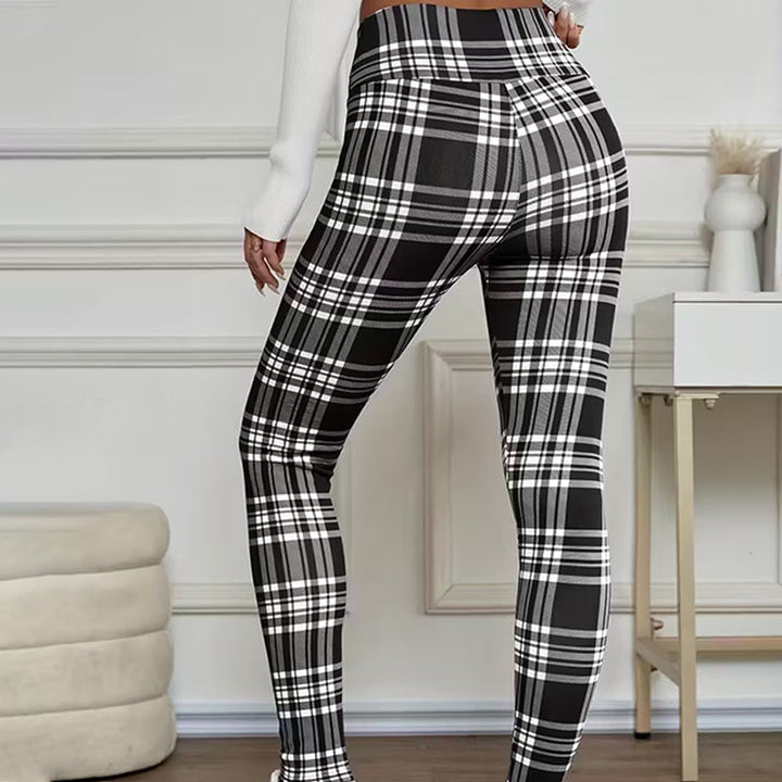 Estelyn - Klassiske ternede stretch-leggings
