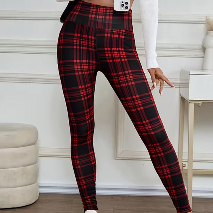 Estelyn - Klassiske ternede stretch-leggings