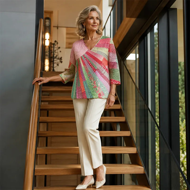 Genevielle - Tekstureret boho-bluse