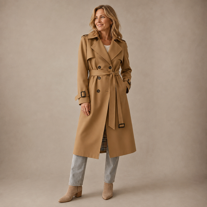 Lila - Figursyet trenchcoat
