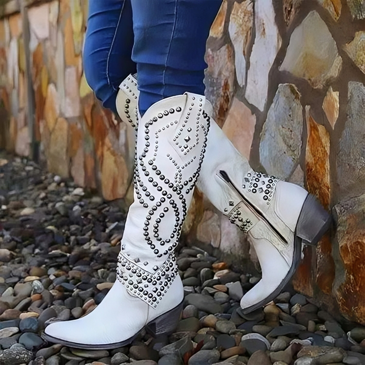 Sylverelle - spidse vintage cowboystøvler