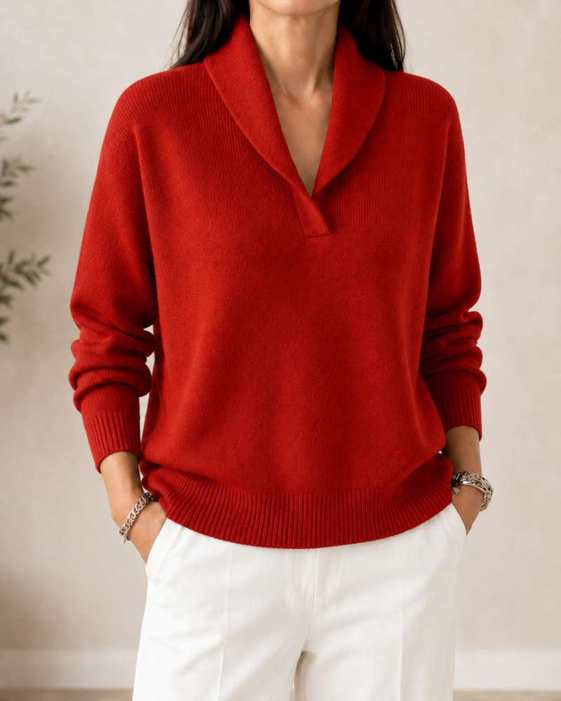 Amandina - Blød V-hals-sweater