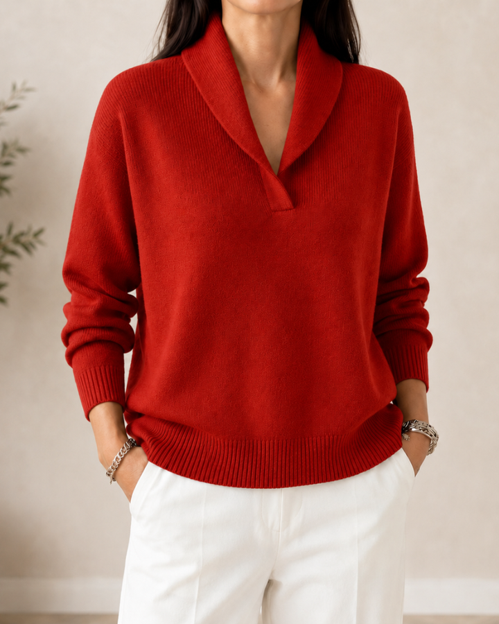 Amandina - Blød V-hals-sweater