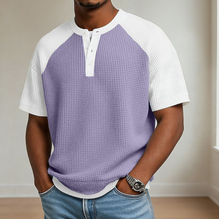 Arbor - Tekstureret vaffelstrikket poloshirt