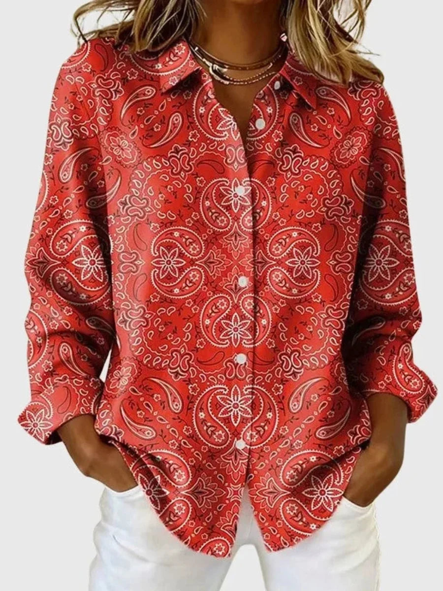 Gillian - Eksklusiv paisley-bluse