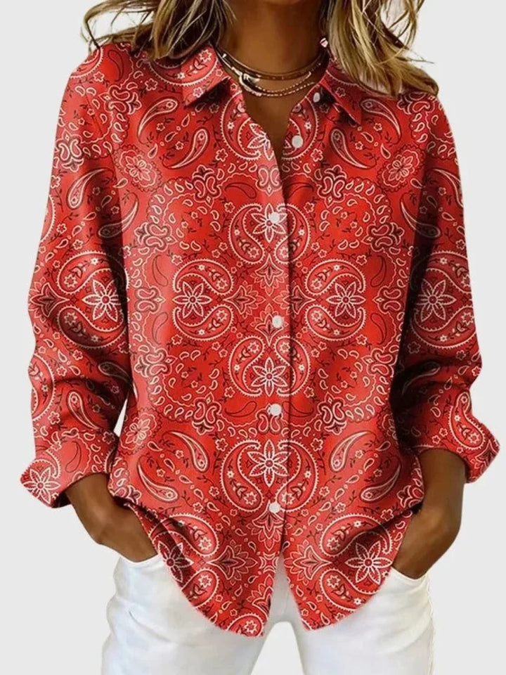 Gillian - Eksklusiv paisley-bluse