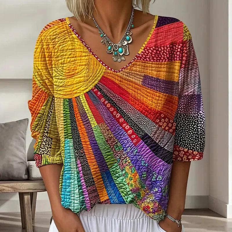 Genevielle - Tekstureret boho-bluse