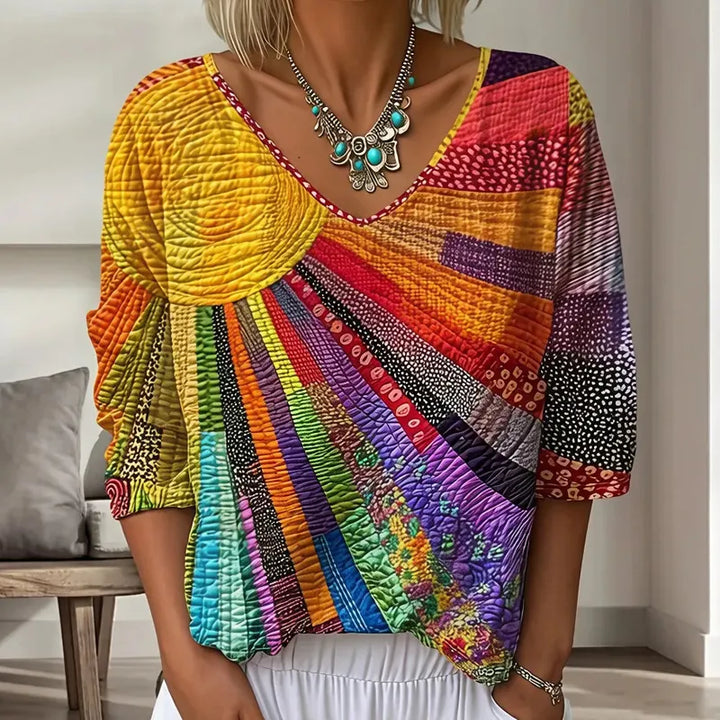 Genevielle - Tekstureret boho-bluse