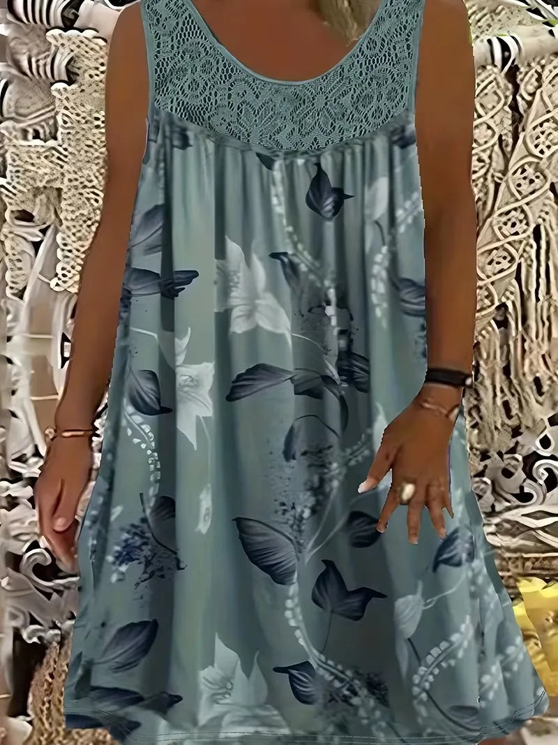 Ariadne - Elegant blomstret shiftkjole