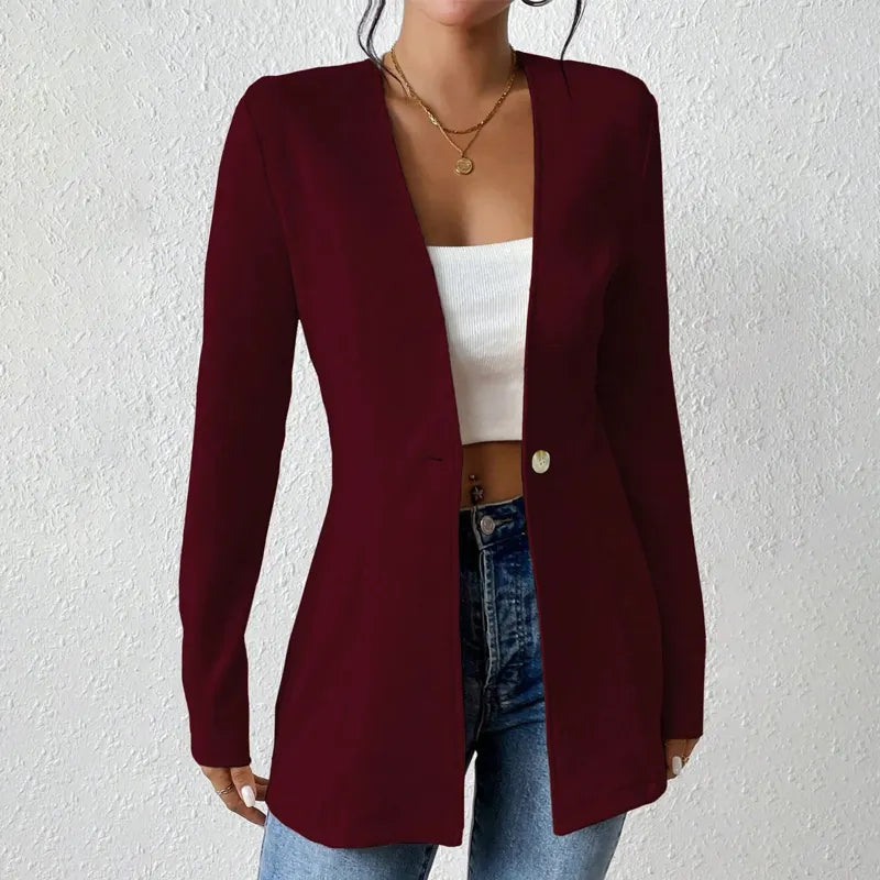 Alivienne - Figursyet blazer med én knap