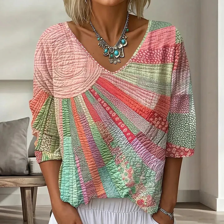 Genevielle - Tekstureret boho-bluse