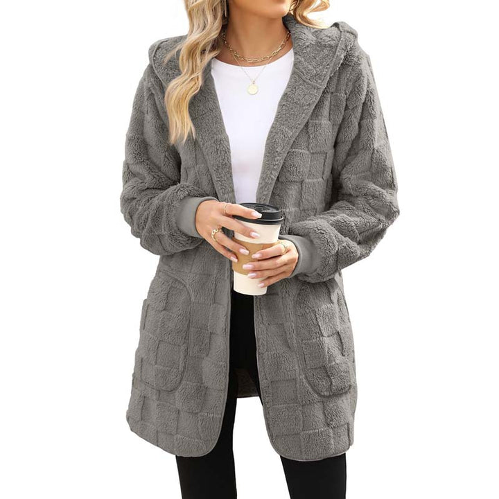 Zinnabelle - Plysset cardigan med hætte