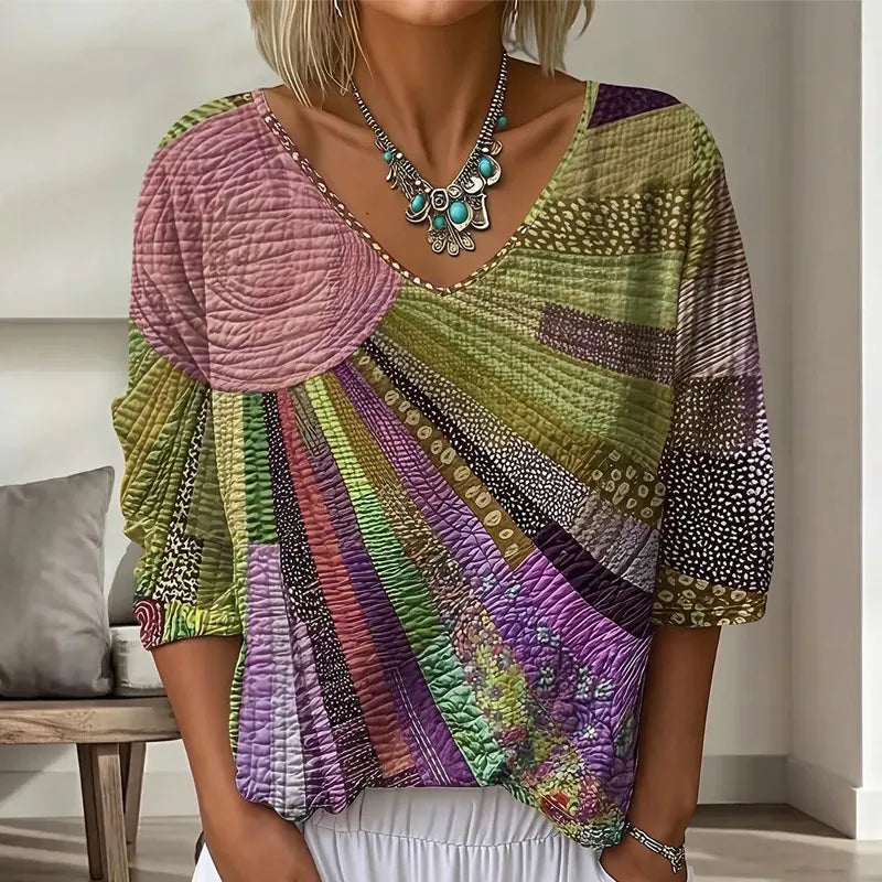 Genevielle - Tekstureret boho-bluse