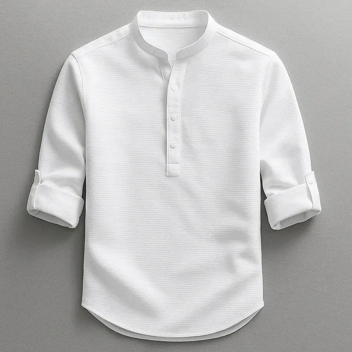 Jarvis - tekstureret henley-skjorte