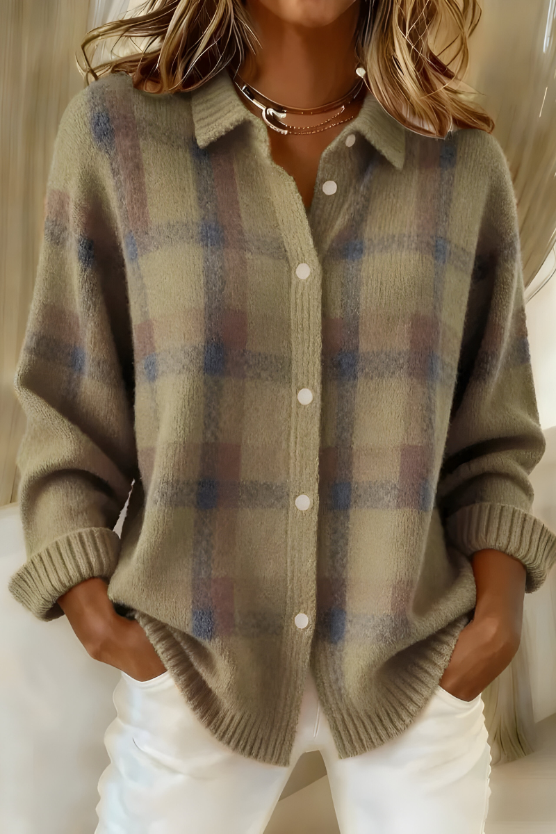 Ashara - Blød ternet cardigan