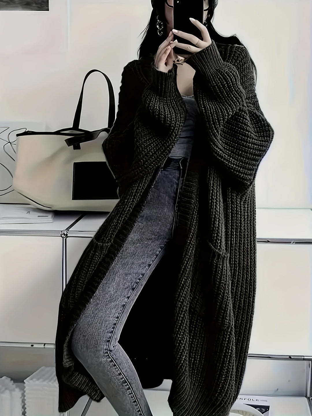 Rosalienne - ultrablød lang cardigan
