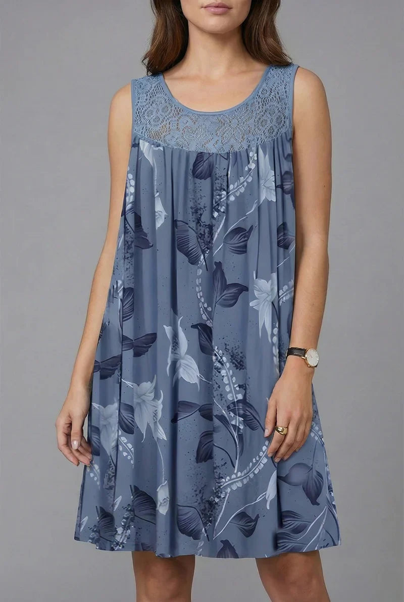Ariadne - Elegant blomstret shiftkjole