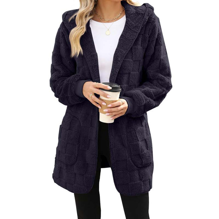 Zinnabelle - Plysset cardigan med hætte