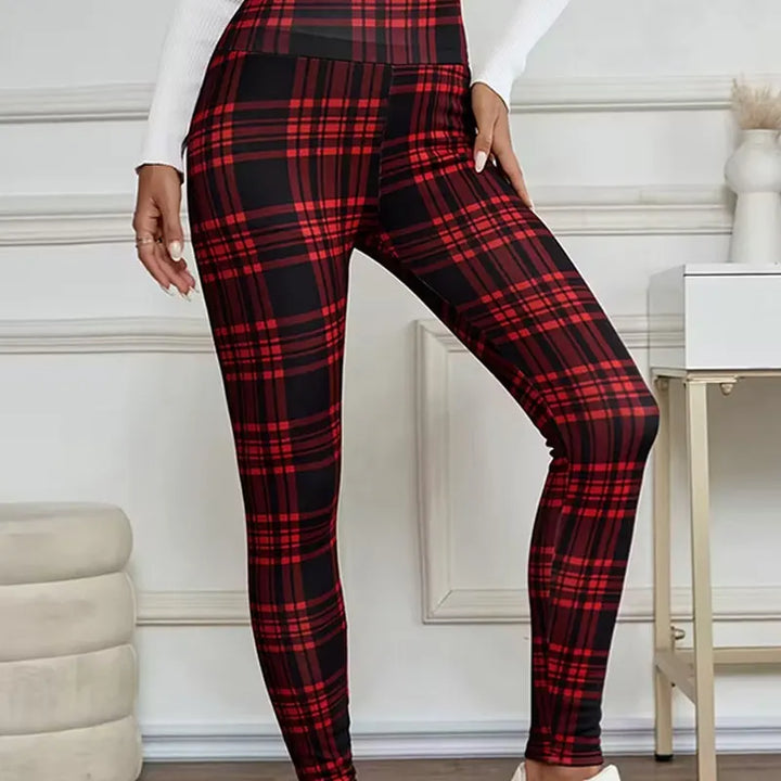 Estelyn - Klassiske ternede stretch-leggings