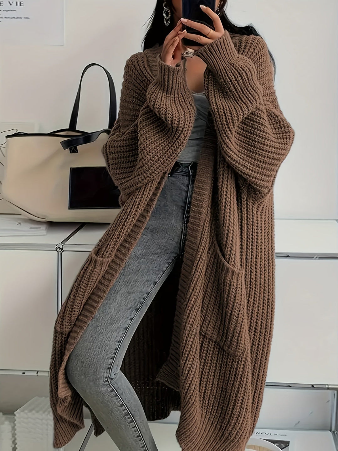 Rosalienne - ultrablød lang cardigan
