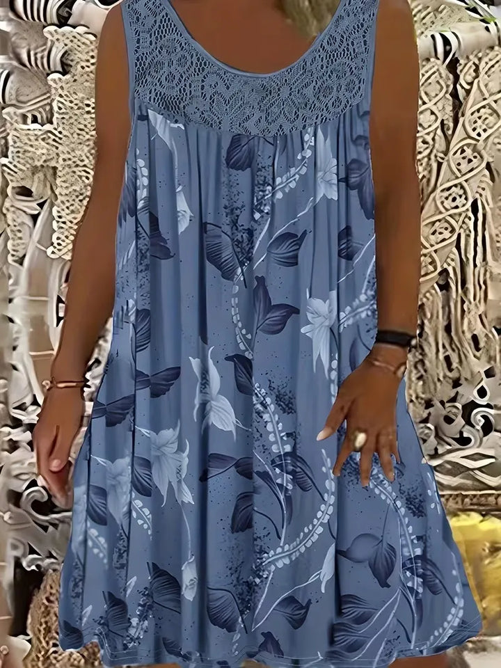 Ariadne - Elegant blomstret shiftkjole
