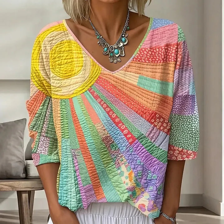 Genevielle - Tekstureret boho-bluse