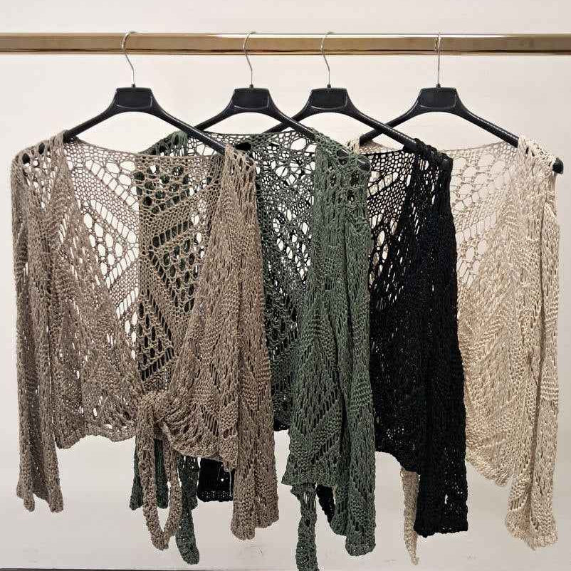 Aravelle - Åbenstrikket cardigan