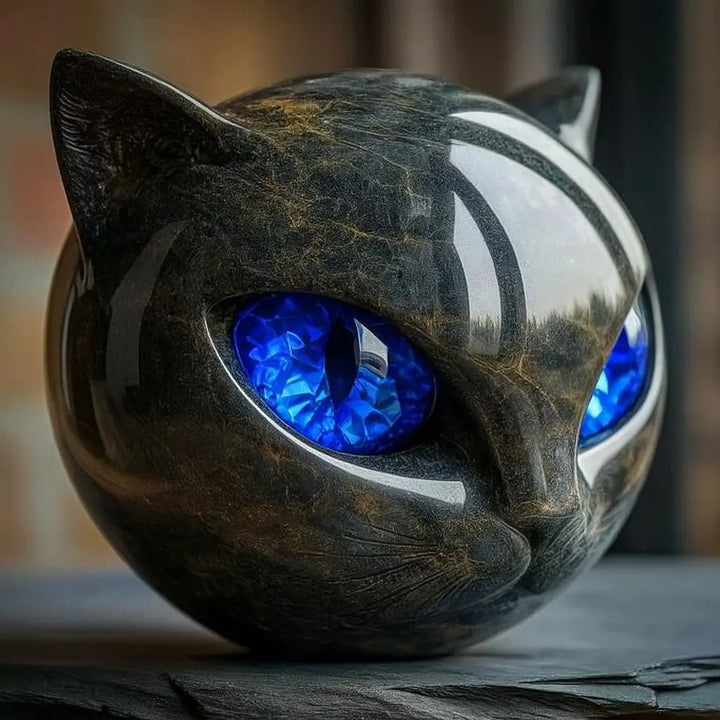 Bellanora - Skulpturelt kattehoved-ornament