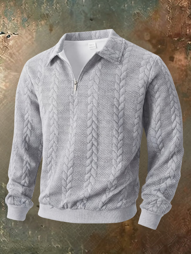 Belvorn - Premium kabelstrikket half-zip striktrøje