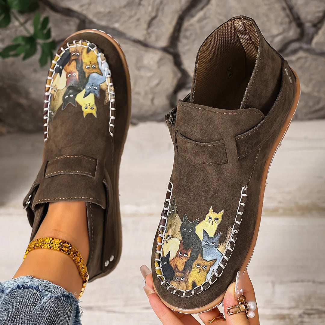 Cara - Komfortable loafers med spændedetalje