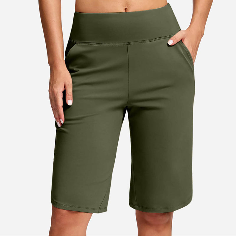 Odeliora - Højtaljede komfortable bermudashorts