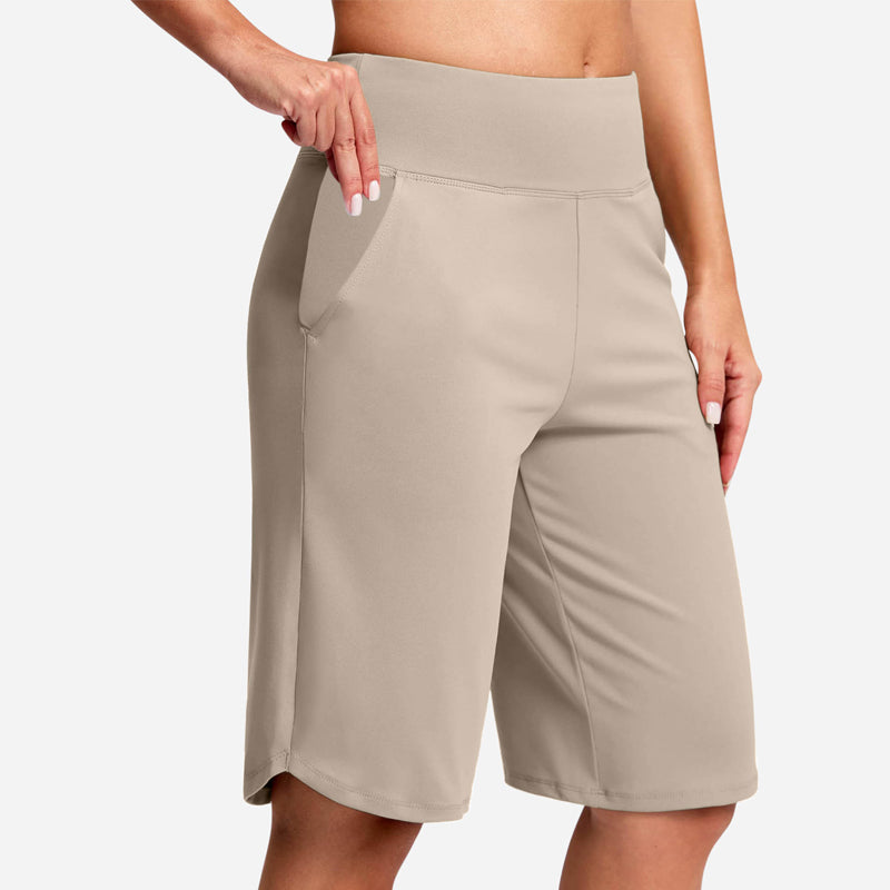 Odeliora - Højtaljede komfortable bermudashorts